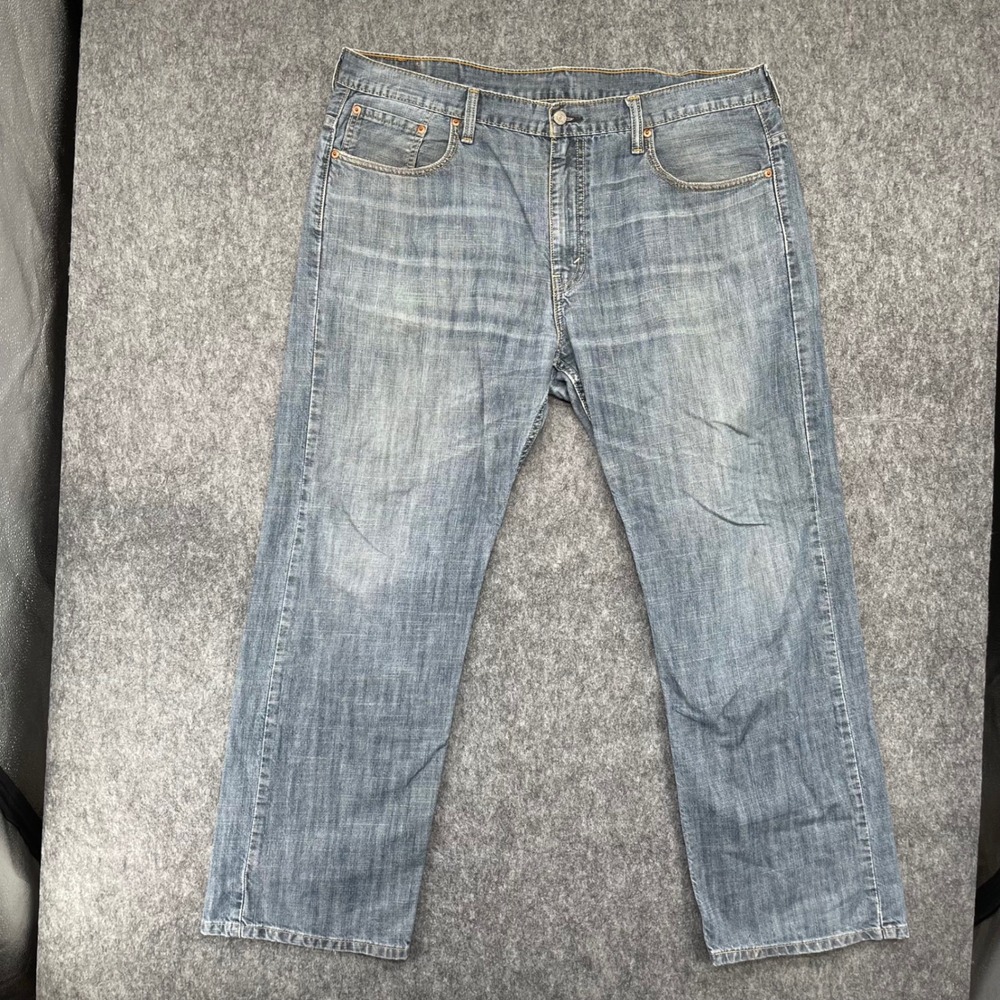 Levis 569 Loose Straight Leg Jeans Mens 38x32 Light Wash Denim 00569-0133